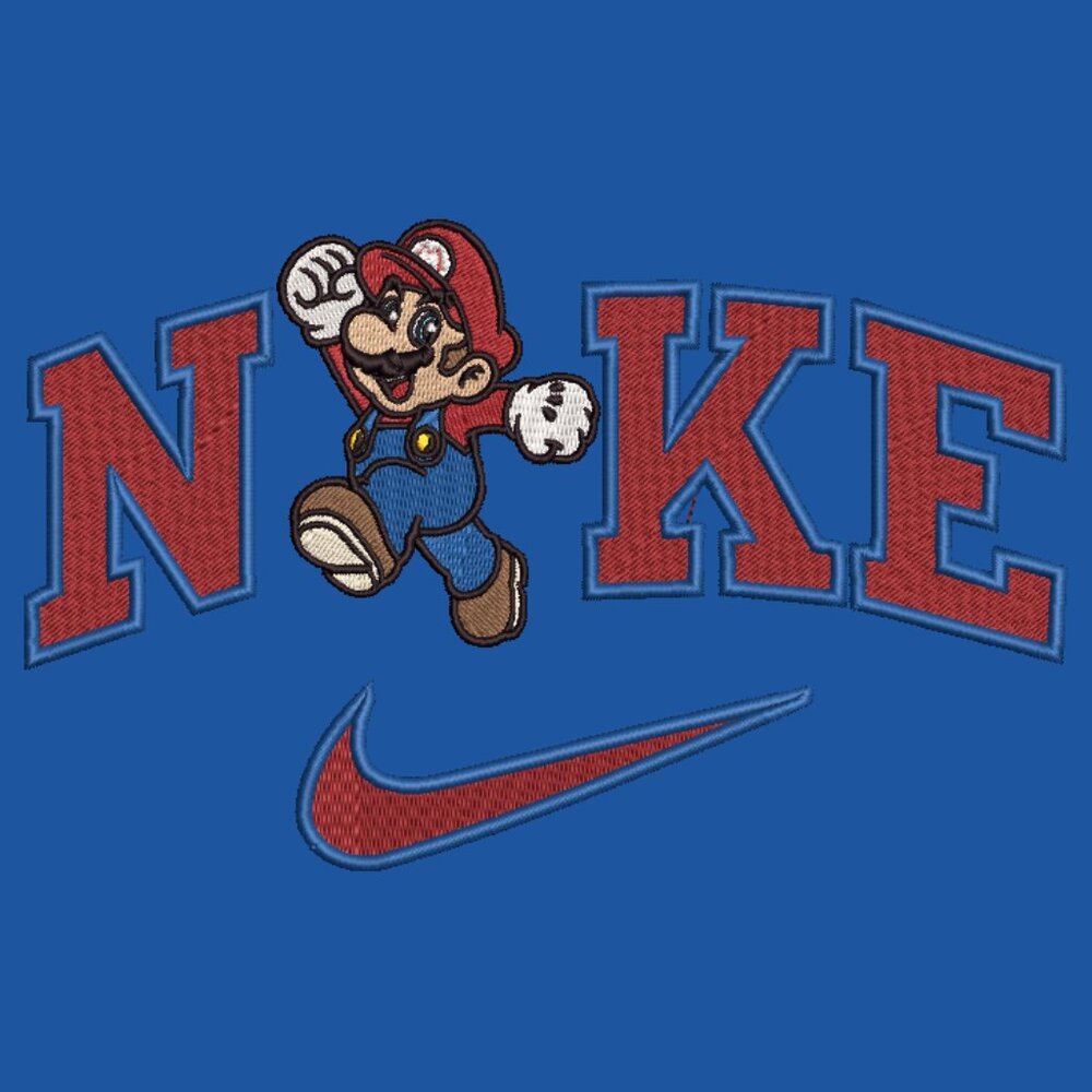 Nike Mario Bros Sweatshirt Embroidered Adult Unisex Crewneck Video Gamer Gift - Picture 4 of 8